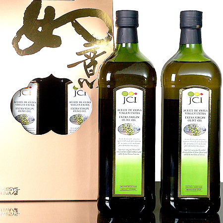 JCI艾欖-特級冷壓初榨1L橄欖油禮盒／2入