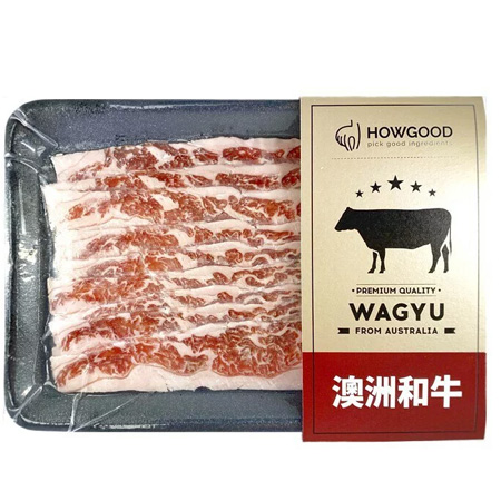 HOWGOOD-澳洲和牛雪花卡露比火鍋片／盒