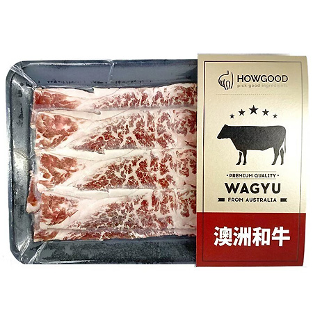 HOWGOOD-澳洲和牛雪花卡露比燒肉片／盒